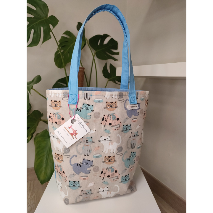 Bolso Gatitos de tela Reversible