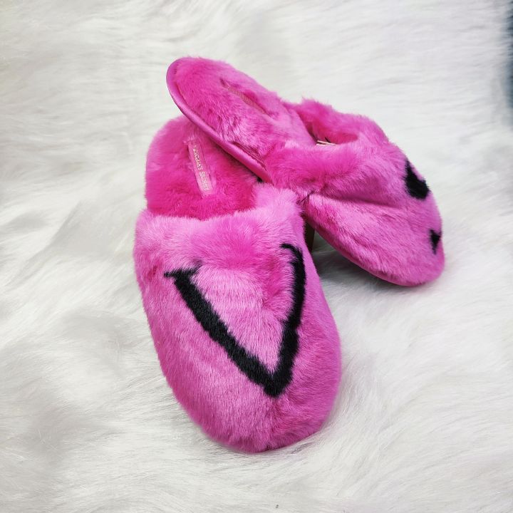 Pantuflas Fucsia Victoria´s Secret lado