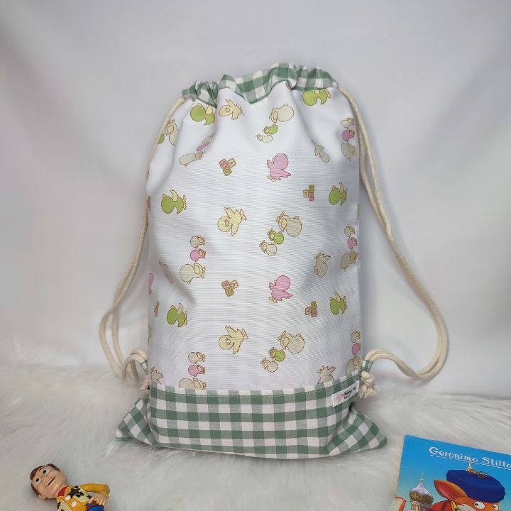 Mochila infantil vichy Verde Chuladasymás